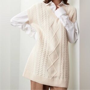 NWT Madewell Sleeveless Cable-knit Sweater Dress Sz M